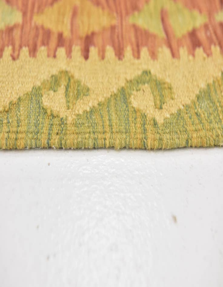 Detail image of 3' 4 x 4' 9  Hand Woven Kilim Waziri Wool Rug