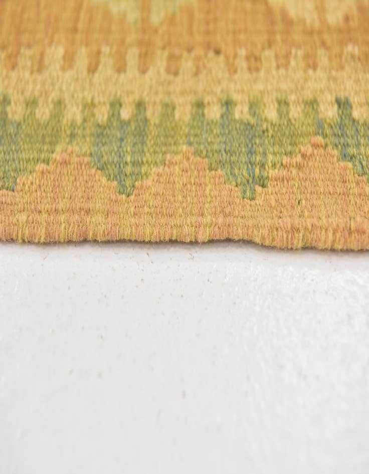 Detail image of 3' 2 x 5'  Hand Woven Kilim Waziri Wool Rug
