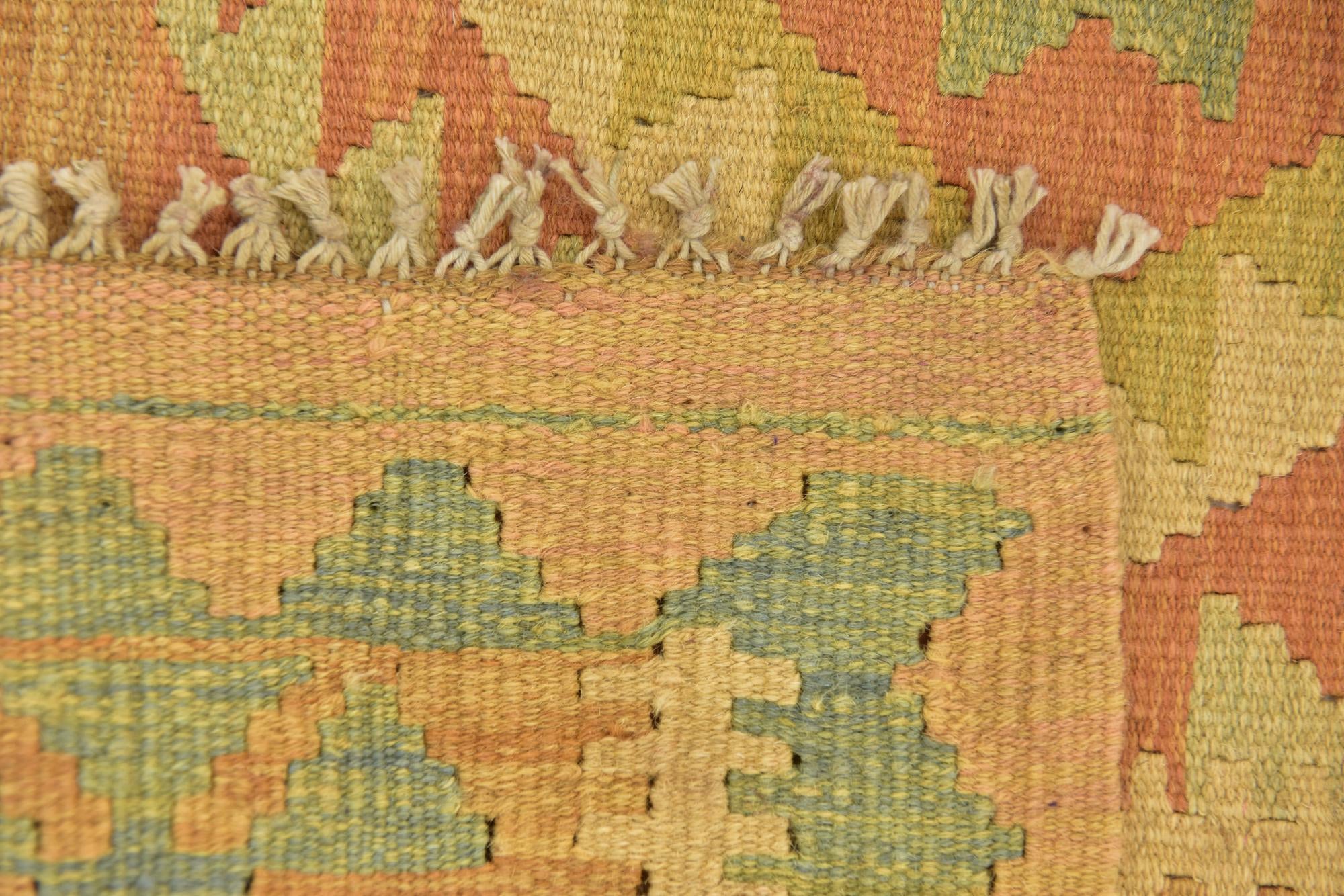 3' 2 x 5' Hand Woven Kilim Waziri Wool Rug