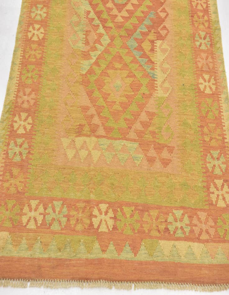 Detail image of 3' 2 x 5'  Hand Woven Kilim Waziri Wool Rug