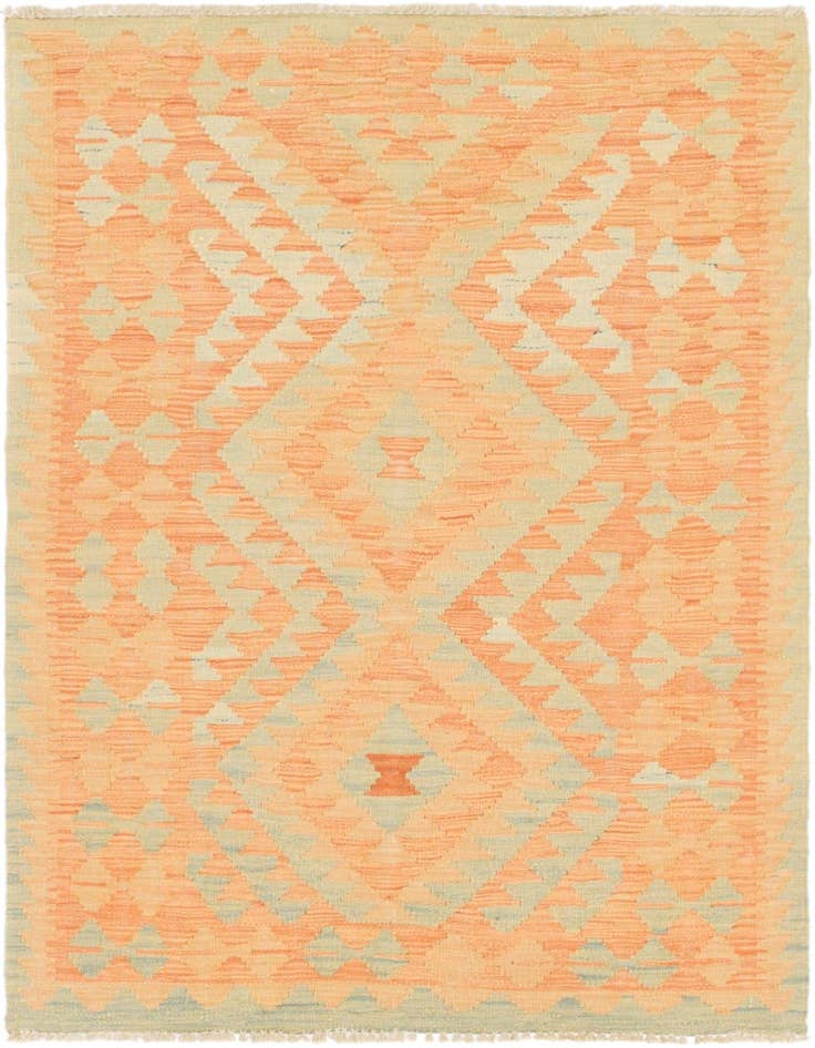 Detail image of 2' 9 x 4' 3 Hand Woven Kilim Waziri Wool Rug