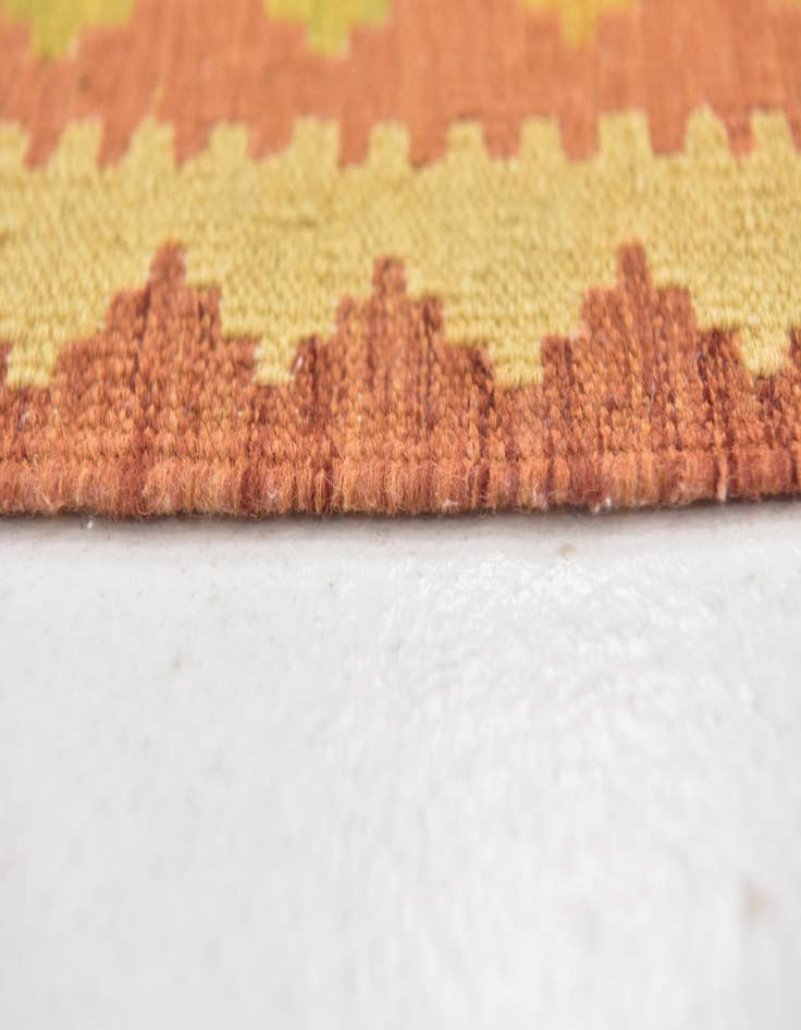 Detail image of 3' 2 x 5'  Hand Woven Kilim Waziri Wool Rug