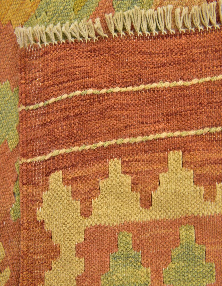 Detail image of 3' 2 x 5'  Hand Woven Kilim Waziri Wool Rug