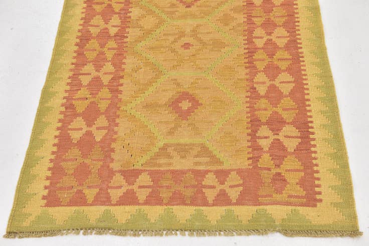 Detail image of 90cm x 145cm Hand Woven Kilim Waziri Wool Rug