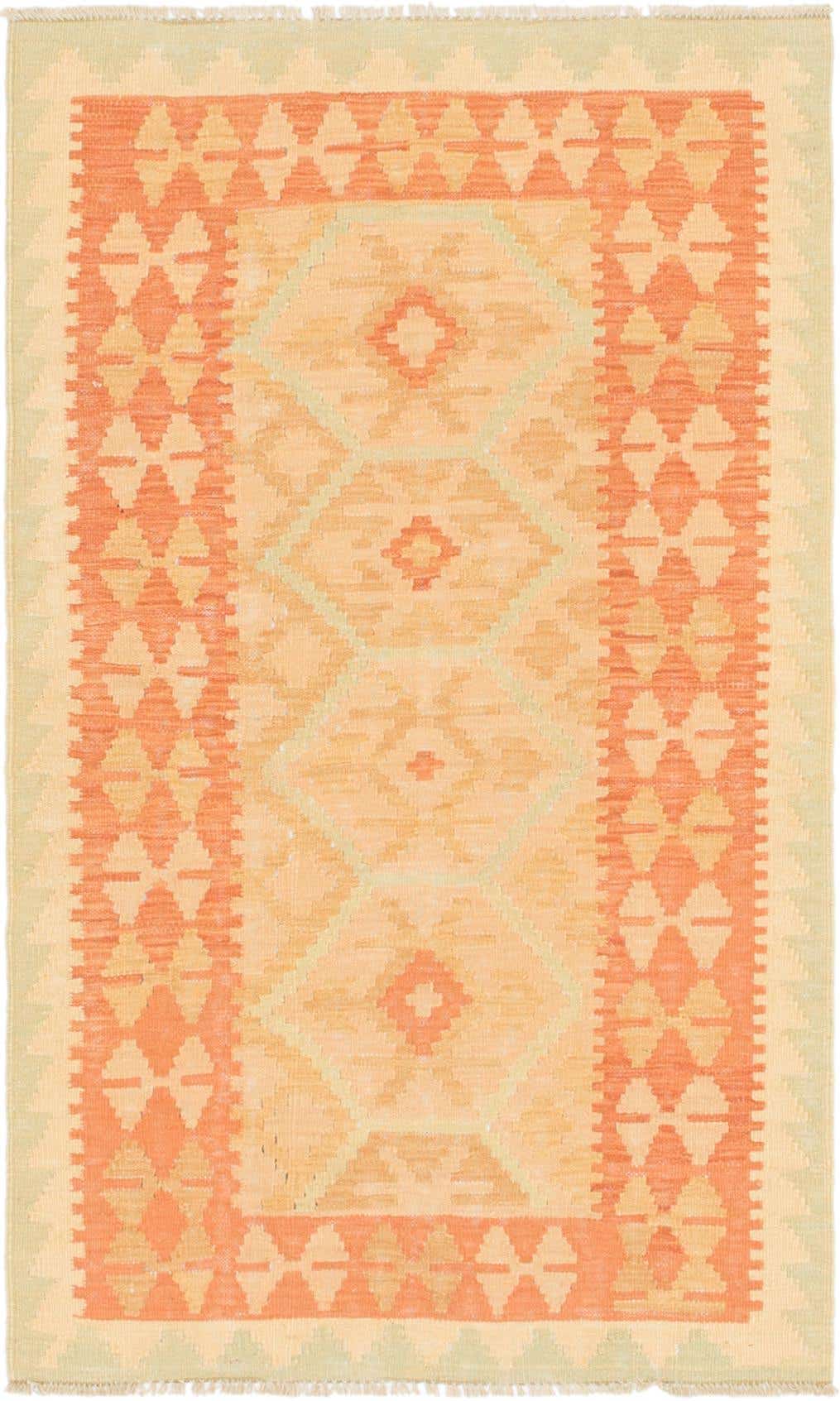 90cm x 145cm Hand Woven Kilim Waziri Wool Rug