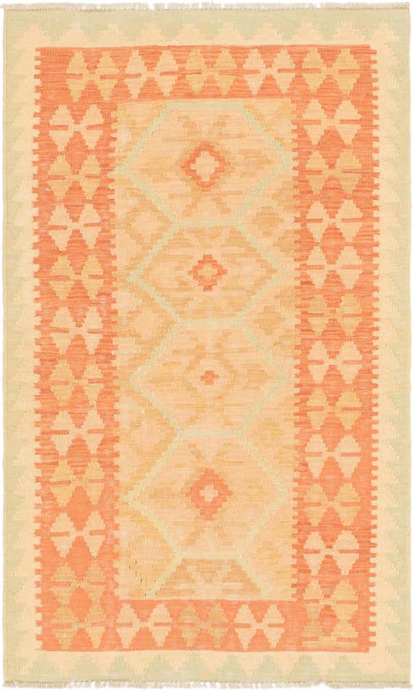 90cm x 145cm Hand Woven Kilim Waziri Wool Rug