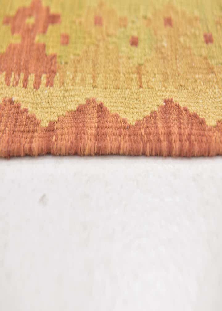 3' 2 x 4' 10 Hand Woven Kilim Waziri Wool Rug