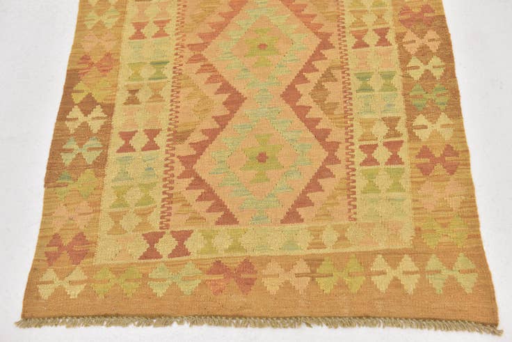 Detail image of 2' 8 x 4' Hand Woven Kilim Waziri Wool Rug