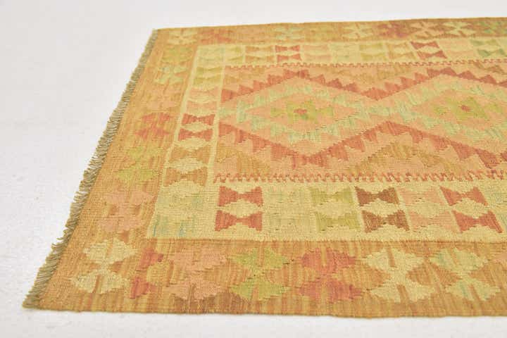 2' 8 x 4' Hand Woven Kilim Waziri Wool Rug