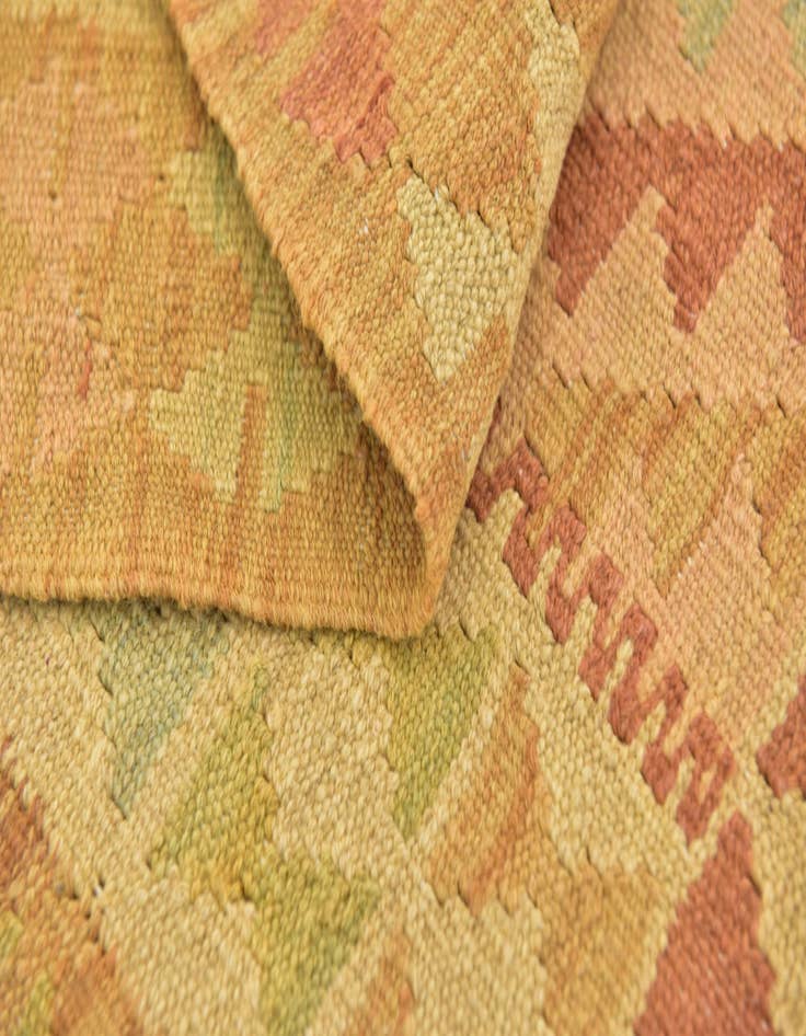 Detail image of 2' 8 x 4'  Hand Woven Kilim Waziri Wool Rug