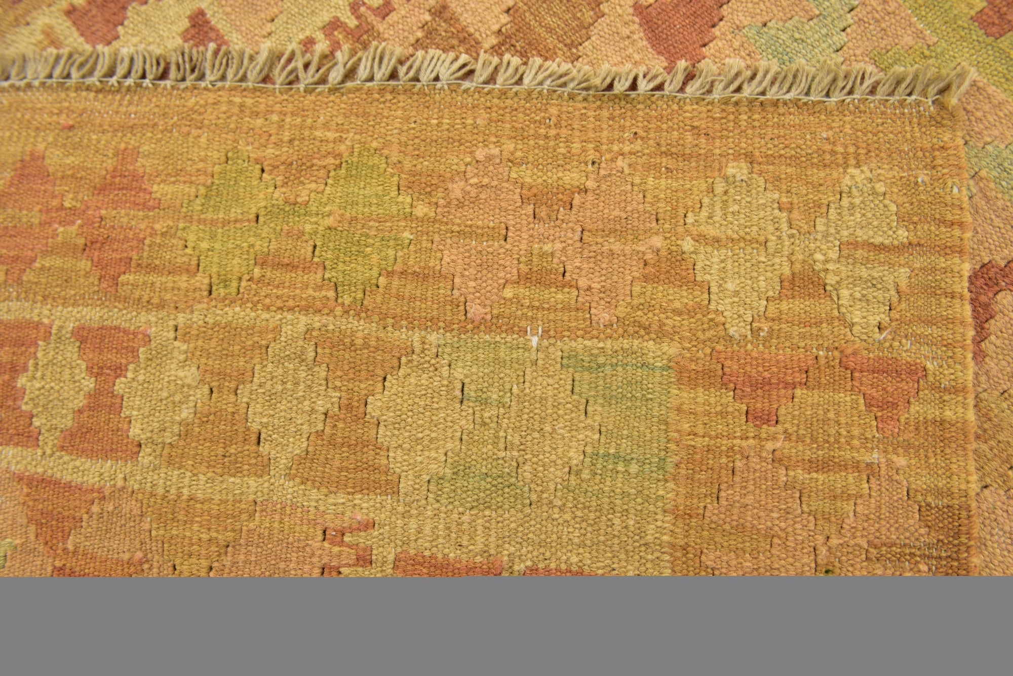 2' 8 x 4' Hand Woven Kilim Waziri Wool Rug
