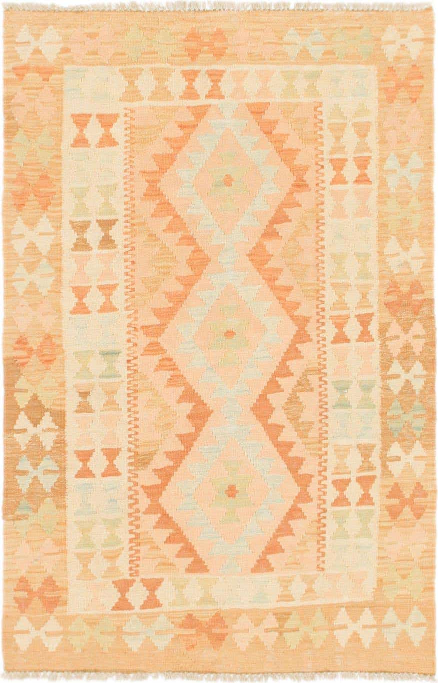 2' 8 x 4' Hand Woven Kilim Waziri Wool Rug