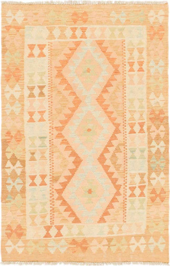 2' 8 x 4' Hand Woven Kilim Waziri Wool Rug