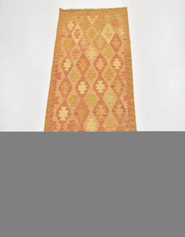 Detail image of 2' 6 x 4'  Hand Woven Kilim Waziri Wool Rug