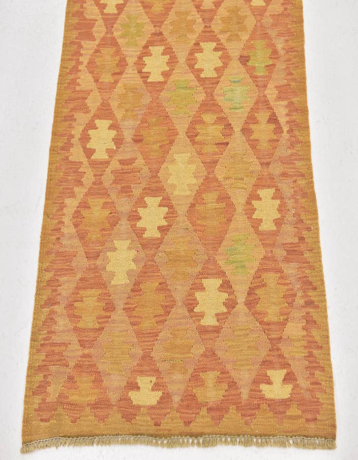 Detail image of 2' 6 x 4'  Hand Woven Kilim Waziri Wool Rug