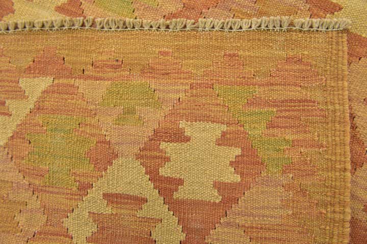 2' 6 x 4' Hand Woven Kilim Waziri Wool Rug