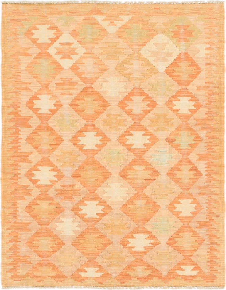 Detail image of 2' 6 x 4' Hand Woven Kilim Waziri Wool Rug