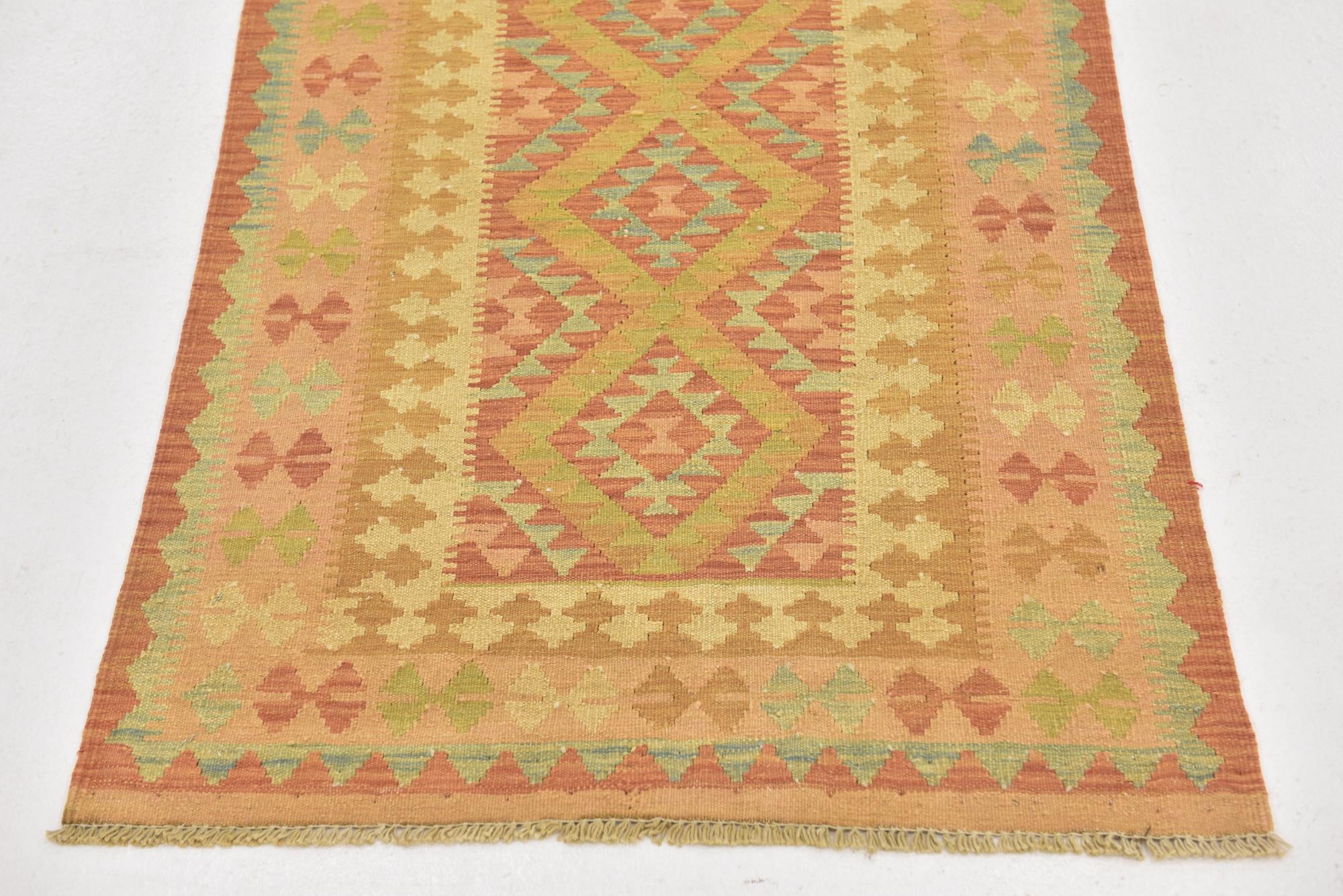 80cm x 140cm Tejido a mano Kilim Waziri Alfombra Lana