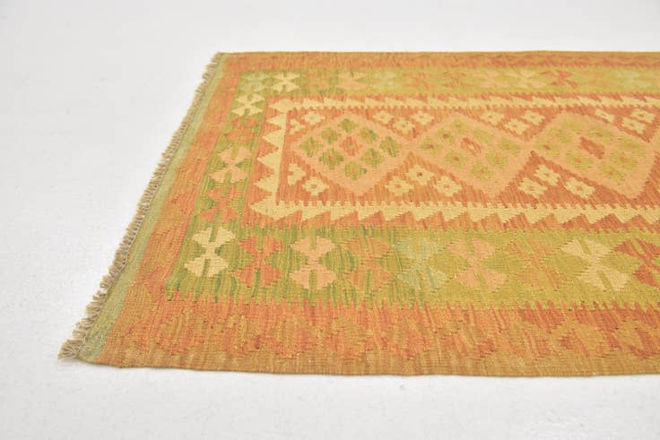 Detail image of 3' x 5' Hand Woven Kilim Waziri Wool Rug