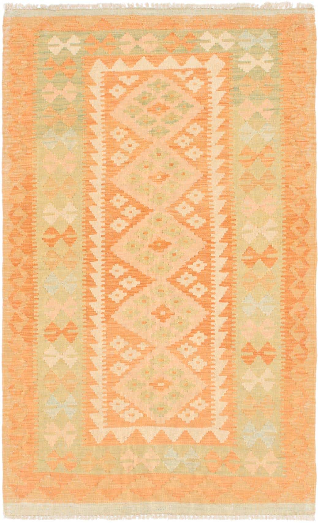 3' x 5' Hand Woven Kilim Waziri Wool Rug