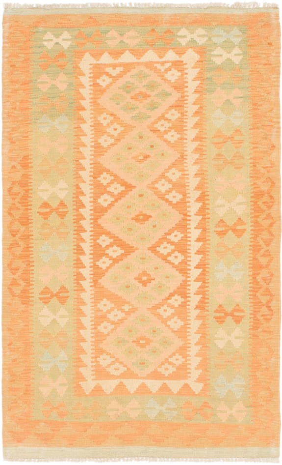Detail image of 3' x 5' Hand Woven Kilim Waziri Wool Rug