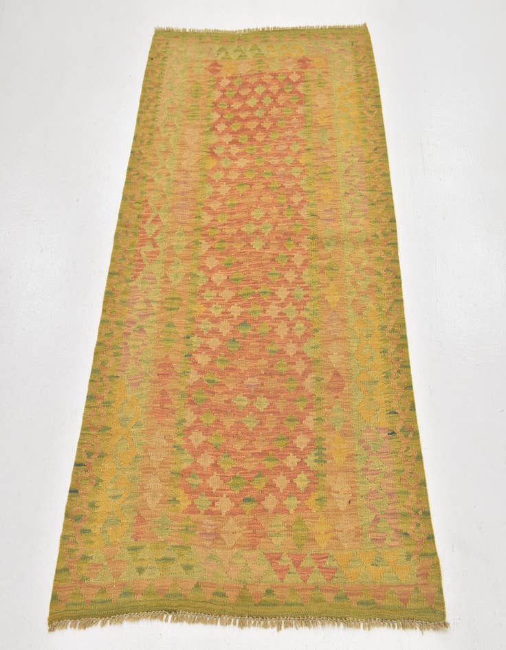 Detail image of 3' 5 x 5'  Hand Woven Kilim Waziri Wool Rug