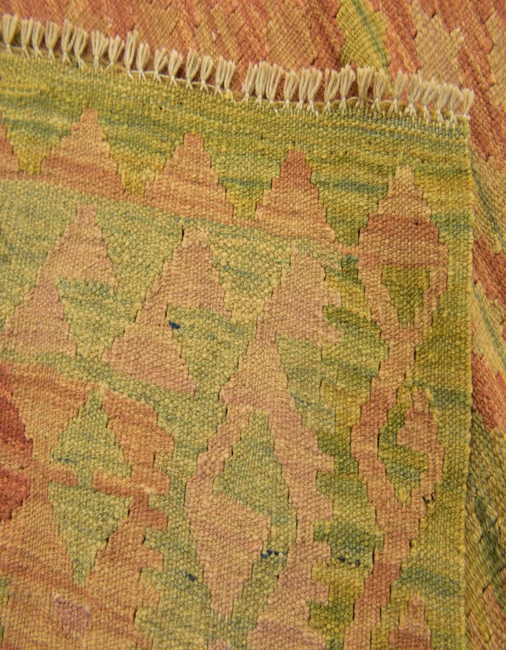 Detail image of 3' 5 x 5'  Hand Woven Kilim Waziri Wool Rug