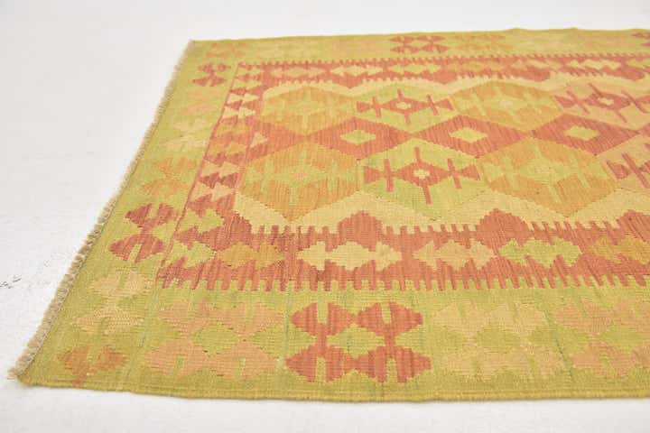 3' 3 x 5' Hand Woven Kilim Waziri Wool Rug
