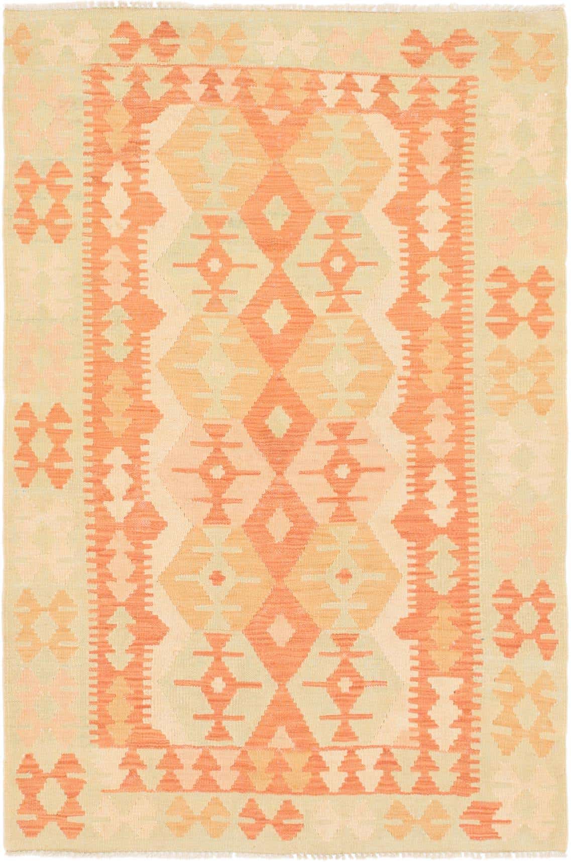 3' 3 x 5' Hand Woven Kilim Waziri Wool Rug