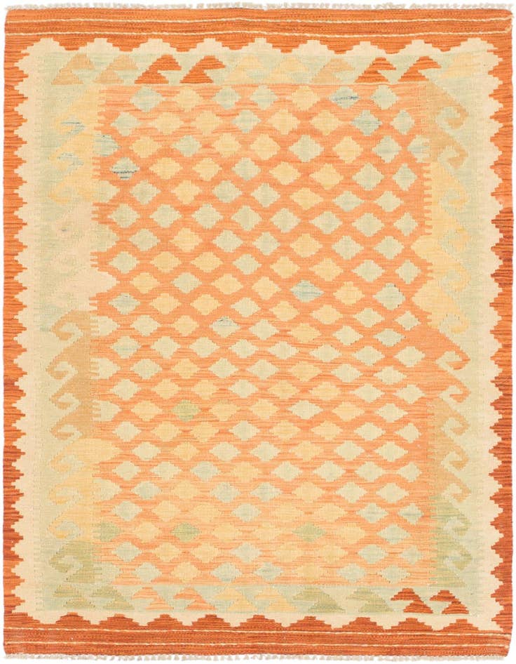 Detail image of 3' 2 x 5' Hand Woven Kilim Waziri Wool Rug