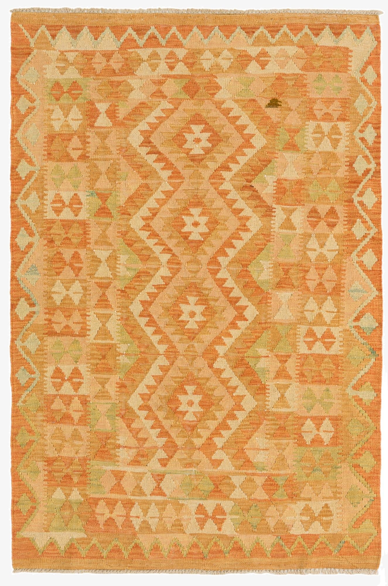 3' 3 x 5'  Hand Woven Kilim Waziri Wool Rug