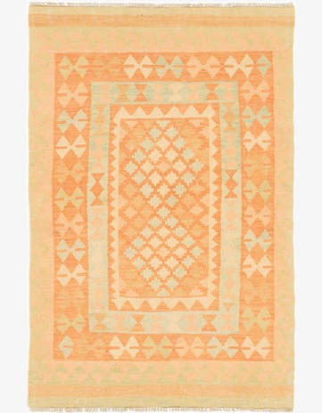 3' 2 x 5' Hand Woven Kilim Waziri Wool Rug