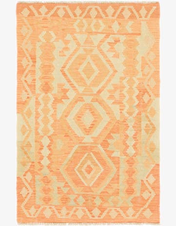 2' 8 x 4' Hand Woven Kilim Waziri Wool Rug