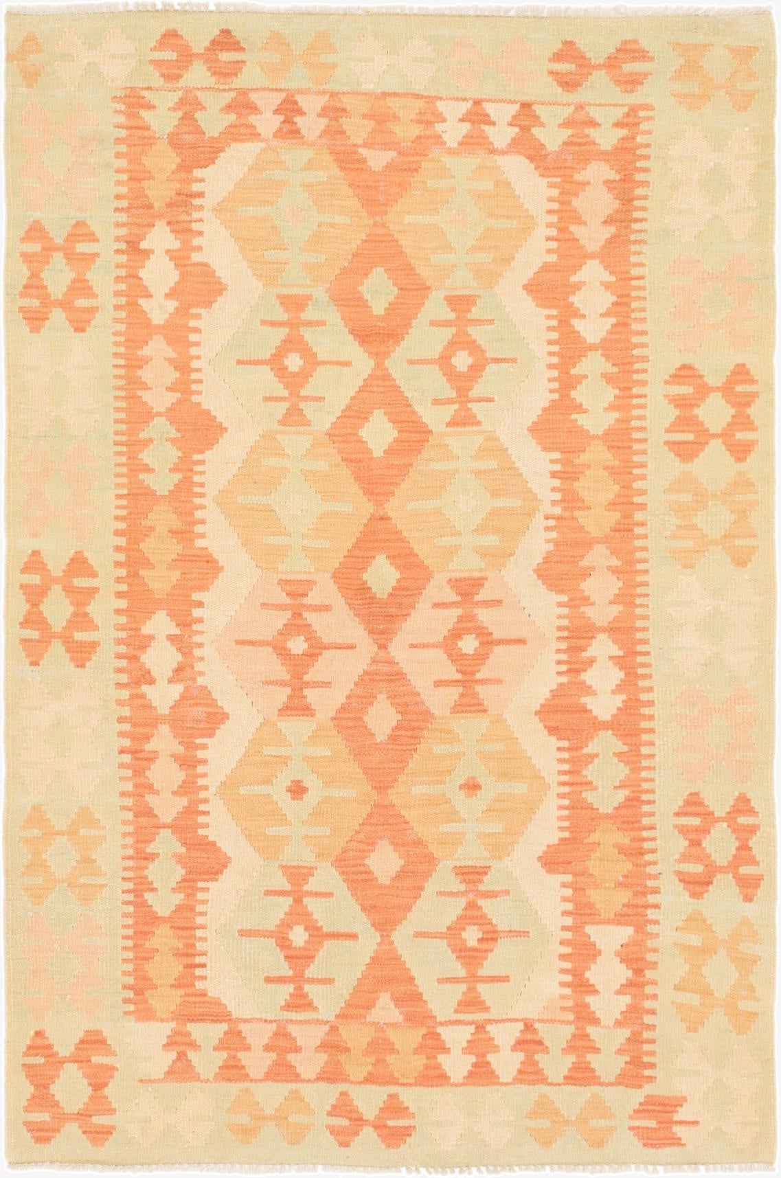 3' 3 x 5'  Hand Woven Kilim Waziri Wool Rug