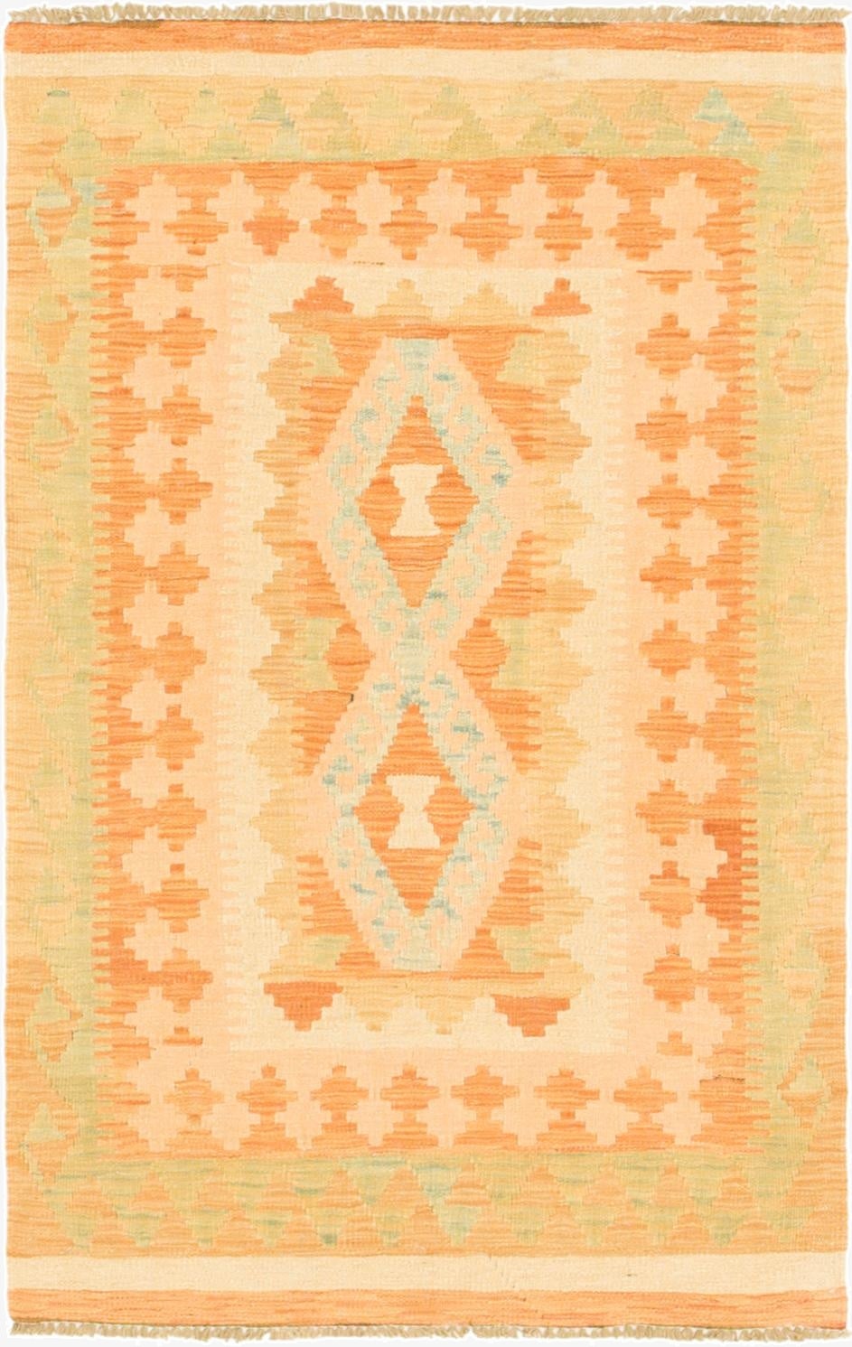 2' 6 x 4' 3  Hand Woven Kilim Waziri Wool Rug
