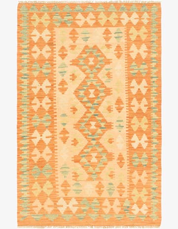 2' 8 x 4' 3 Hand Woven Kilim Waziri Wool Rug