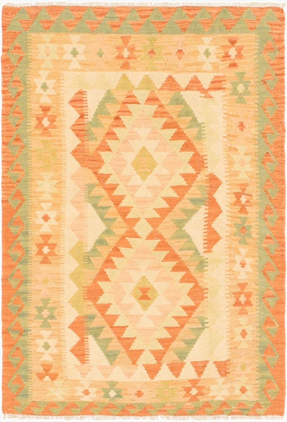 2' 7 x 4'  Hand Woven Kilim Waziri Wool Rug