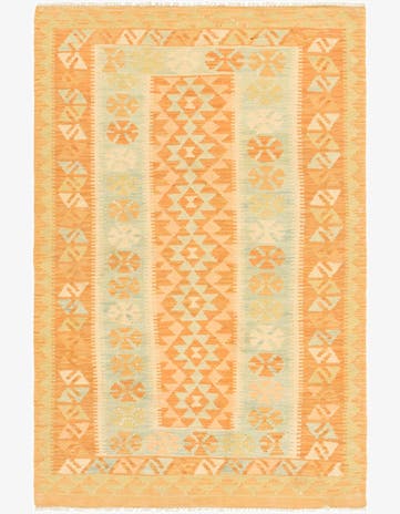 3' x 5' Hand Woven Kilim Waziri Wool Rug