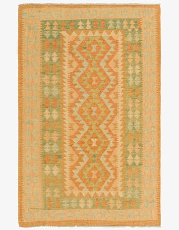 3' 2 x 5' Hand Woven Kilim Waziri Wool Rug