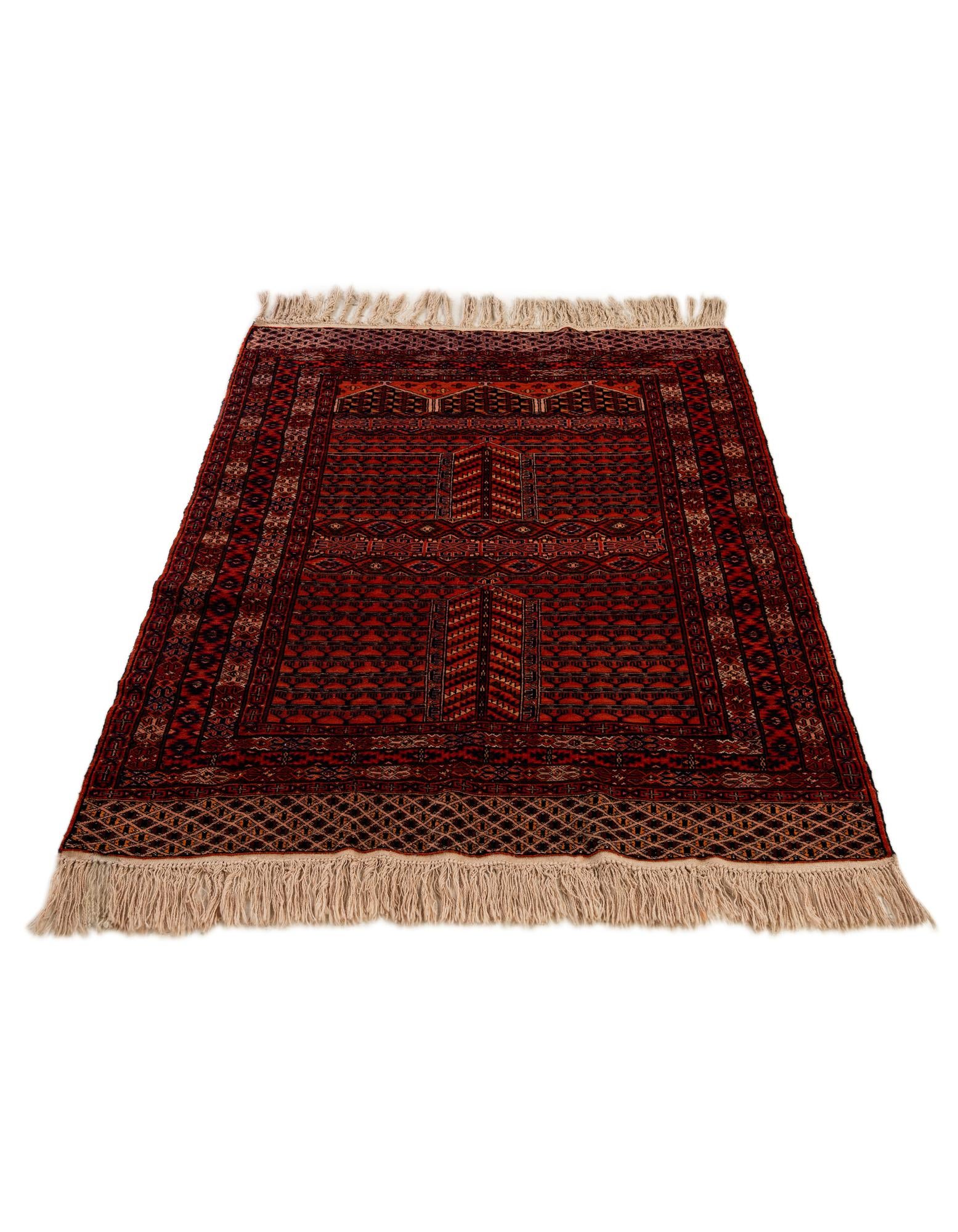 3' 10 x 5' 10 Hand Knotted Lahour Oriental Wool Rug