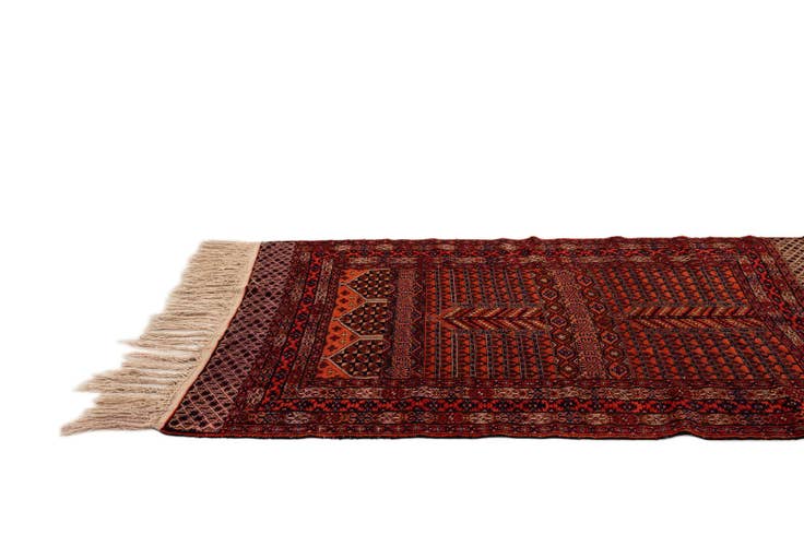 Detail image of 3' 10 x 5' 10 Hand Knotted Lahour Oriental Wool Rug