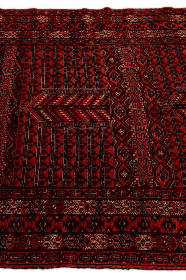 Detail image of 3' 10 x 5' 10 Hand Knotted Lahour Oriental Wool Rug