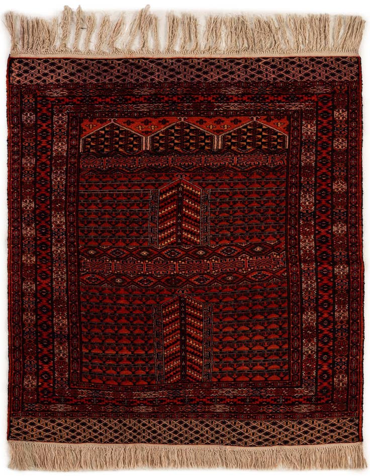 Detail image of 3' 10 x 5' 10 Hand Knotted Lahour Oriental Wool Rug