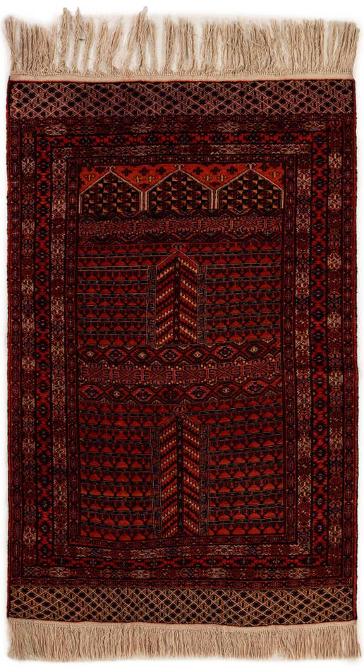 Detail image of 3' 10 x 5' 10 Hand Knotted Lahour Oriental Wool Rug