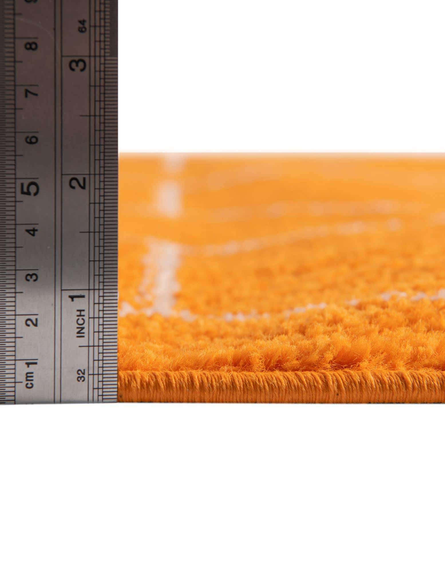 Custom Orange Lattice Frieze Rug