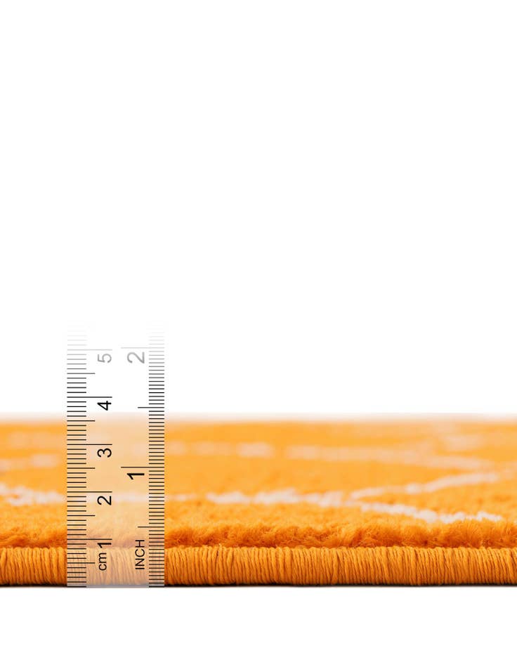 Detail image of Custom Orange Trellis Frieze Alfombra