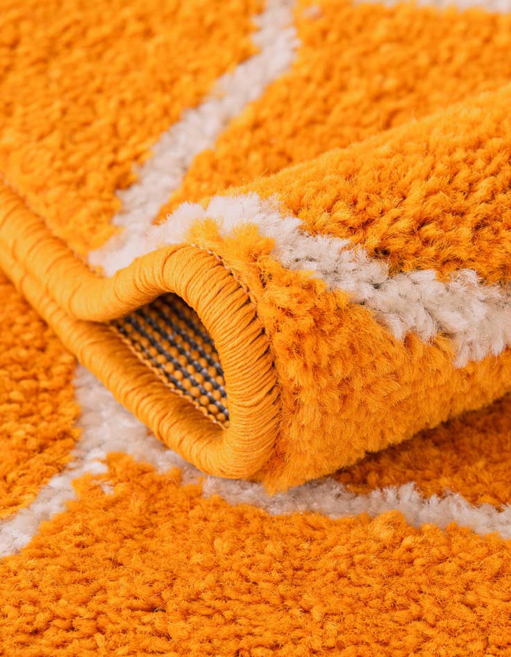 Detail image of Custom Orange Trellis Frieze Alfombra