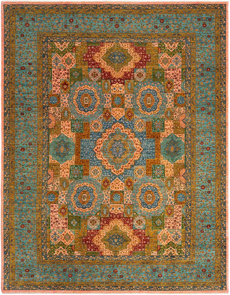 Detail image of 6' 6 x 9' 11 Mamluk Wool Rug