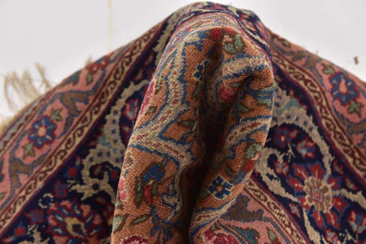 4' 9 x 6' 7 Hand Knotted Mashad Persian Wool Rug