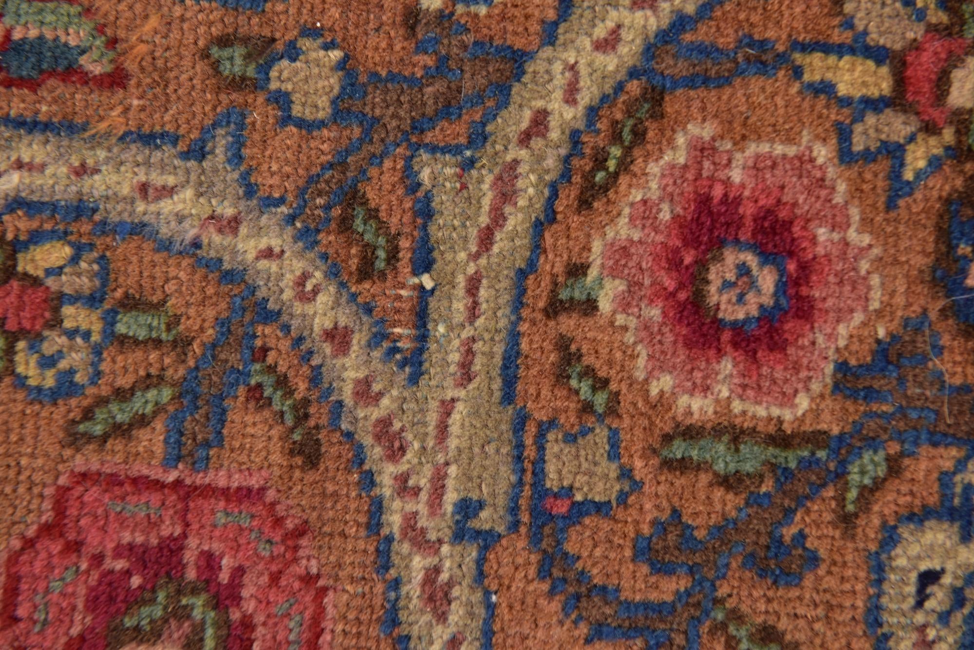 4' 9 x 6' 7 Hand Knotted Mashad Persian Wool Rug